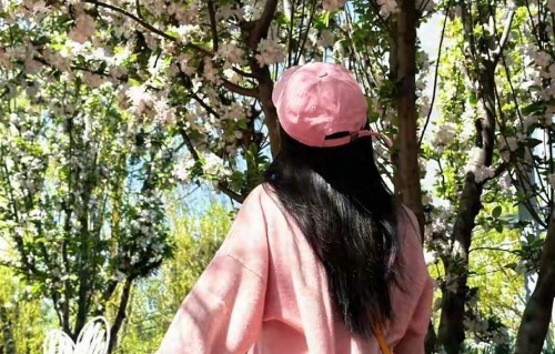 唐嫣拍的春天好美呀！到处都是粉粉嫩嫩的花，满园的春色！