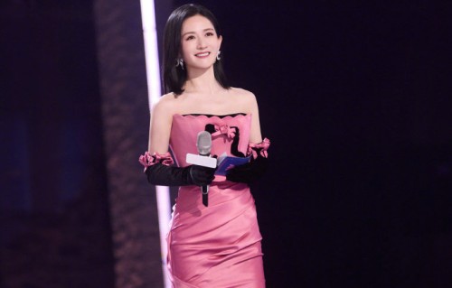 谢娜二公舞台演绎粉红色的回忆