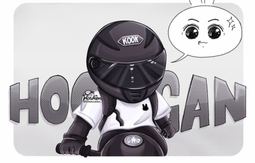 田柾国超话粉丝热议机车造型